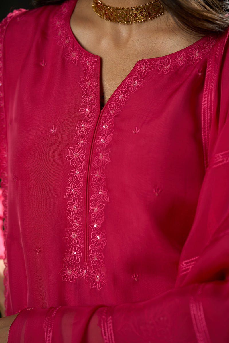 Azalea Pink Festive Kurta Set